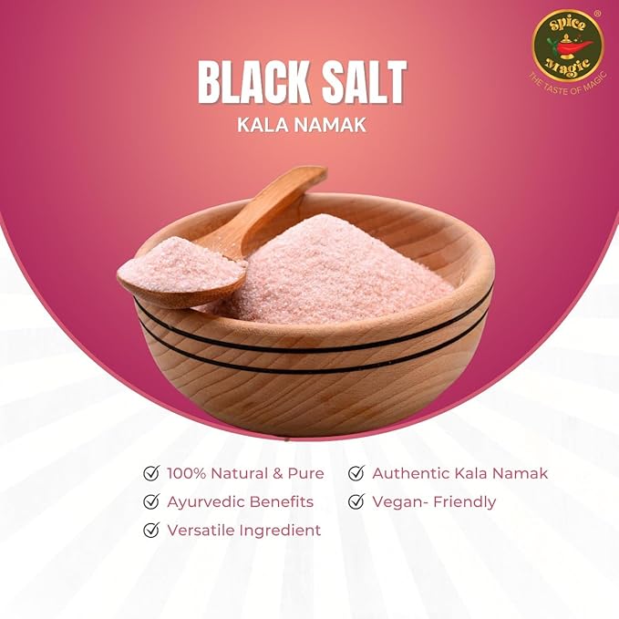 Spice Magic Black Salt (Kala Namak) ??Authentic Indian Mineral Salt | Unique Tangy Flavor for