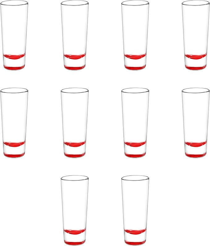 DISCOUNT PROMOS Cordial Shooter Shot Glasses 2 oz. Set of 10, Bulk Pack - Great for Birthdays