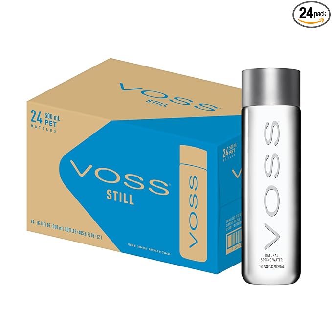 VOSS Premium Still Bottled Natural Water - BPA-Free - High Grade PET - Recyclable Plastic - Pure