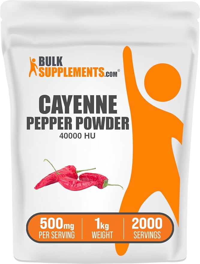 BulkSupplements.com Cayenne Pepper 40000 HU Powder - Capsaicin Supplements, Cayenne Pepper Powder