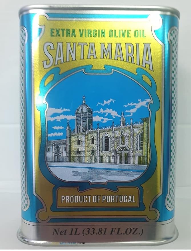 Extra Virgin Olive Oil - Santa Maria Portuguese Vintage Metal Tin - 1 L. This is a brand with