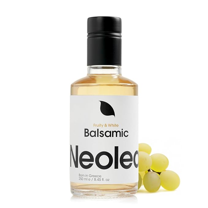 Neolea White Greek Balsamic Vinegar from Greece - American Oak w/Aged Vanilla & Honey Notes - Adds