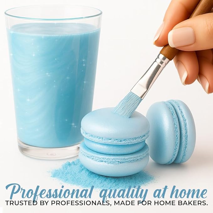 Luster Dust Edible Cake Decorations, Light Blue Edible Dust for Cake Edible Luster Dust for Cupcake