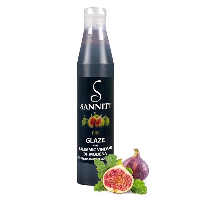 Sanniti Italian Balsamic Vinegar FIG Glaze, 12.9 Ounce (Pack of 2)