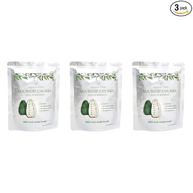 Soursop (Guanabana) Fruit 100% Natural And Real - No Added Sugar, No Preservatives - 8,82 Oz