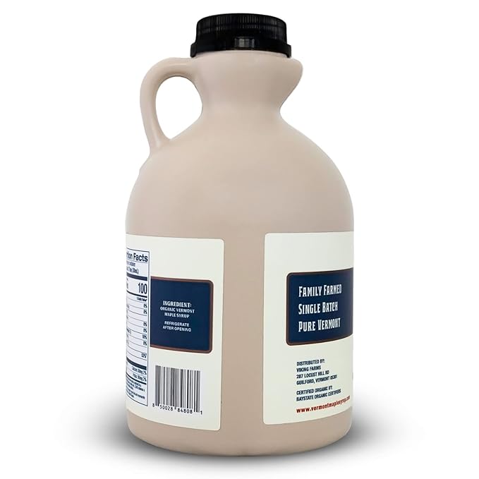 Vermont Maple Syrup - 32 oz Grade A, Dark Robust Organic Maple Syrup - 100% Pure and Authentic