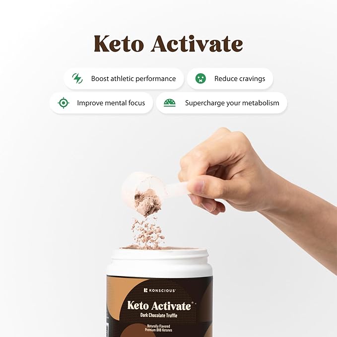 Dark Chocolate Truffle Exogenous Ketones Drink 2 Pack: Pure Keto Shake Powder with Chocolate