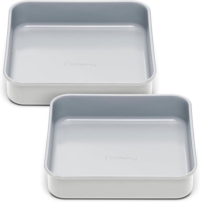 Caraway 9??Square Pan Duo - Non-Stick Ceramic Coating - Free From Forever Chemicals - Cake Pan