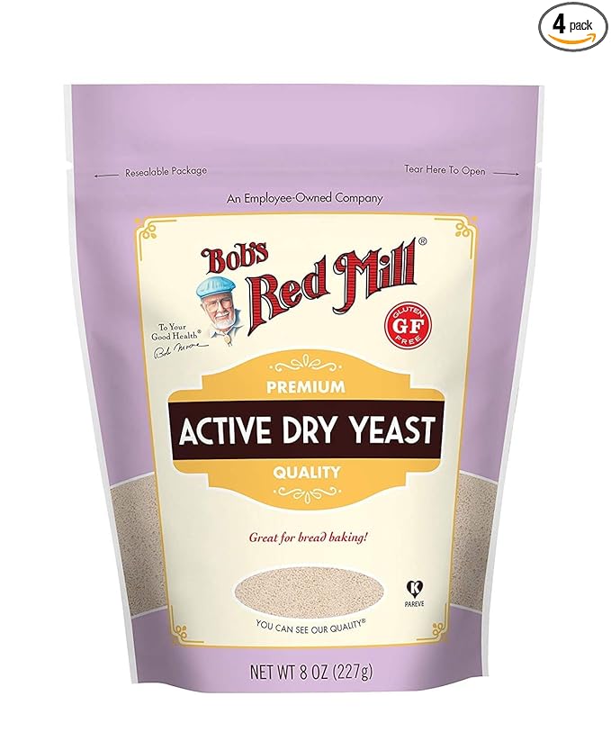 Bob's Red Mill Active Dry Yeast 8 Ounce (Pack of 4)