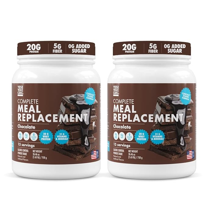 Yes You Can! Meal Replacement Shake - 20G Protein, 5G Fiber, 21 Vitamins & Minerals, 0G Added Sugar