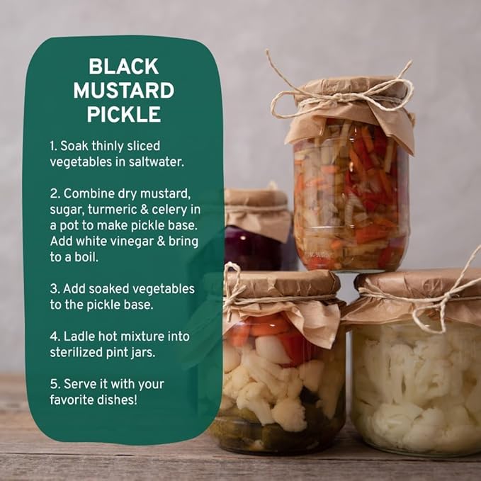 Black Mustard Seeds (397g/14oz), Gluten free, 100% Raw, Sourced from India, Packed in Resealable