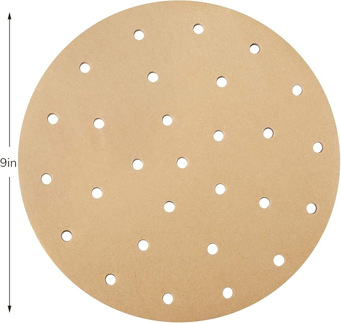 Beasea Air Fryer Disposable Liners 9 Inch, 200pcs Parchment Paper Unbleached Round Filter Paper