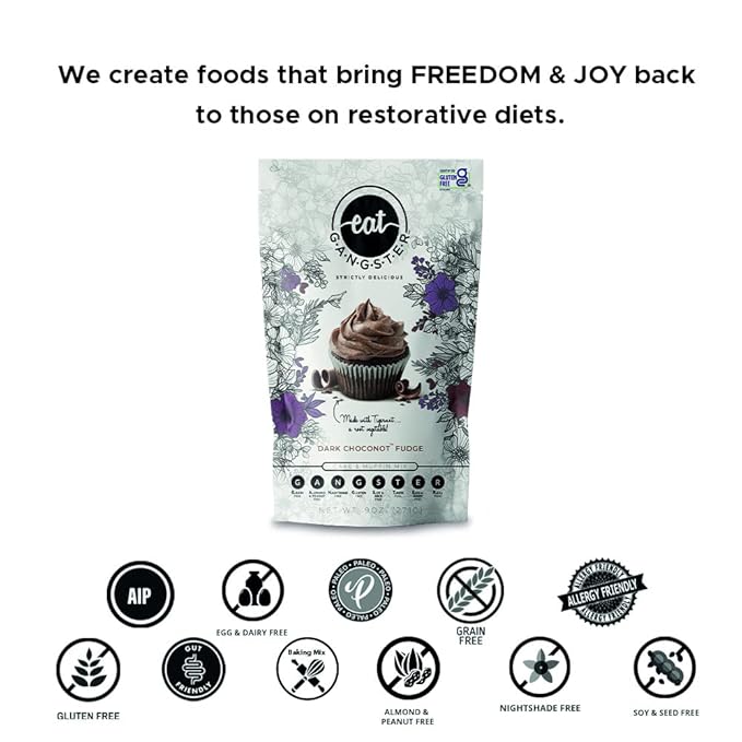 eat G.A.N.G.S.T.E.R. Dark Choconot Fudge Cake & Muffin Mix | Gluten-Free, Grain-Free, Nut-free