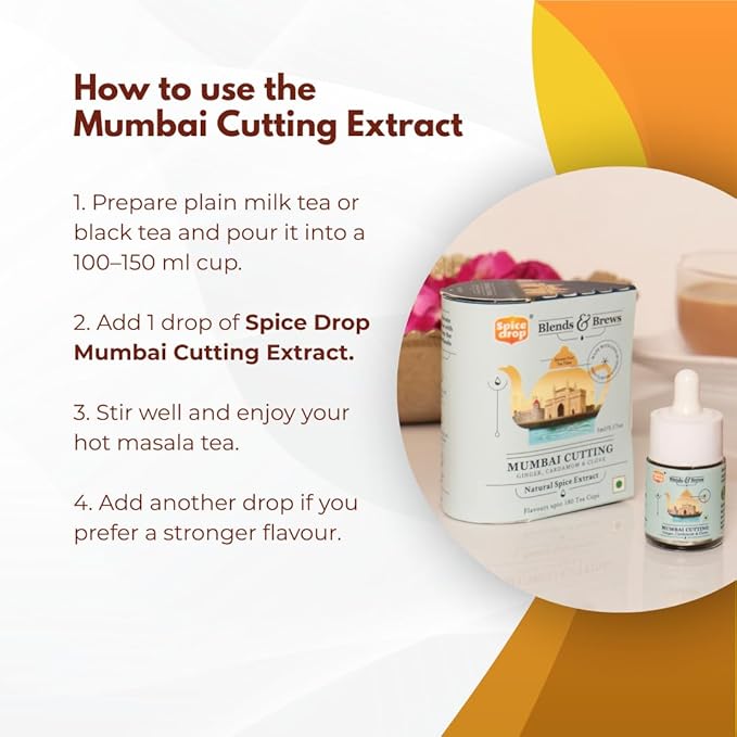 Spice Drop Chai Masala Extract | Rich Aroma | Indian Spices Extract | No Added Color or