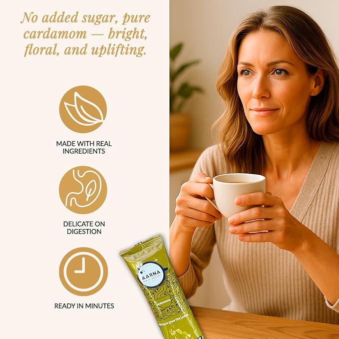 Bagan of Aarna Instant Cardamom Chai, All Natural Spiced Tea Mix, Authentic Chai Powder with
