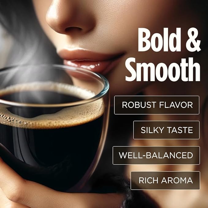 VitaCup Extra Shot Instant Coffee Packets with Espresso Shot, “Red Eye” High Caffeine, Bold Dark
