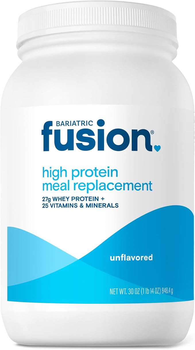 Bariatric Fusion Unflavored Meal Replacement 27g Protein Powder, 21 Serving Tub for Bariatric