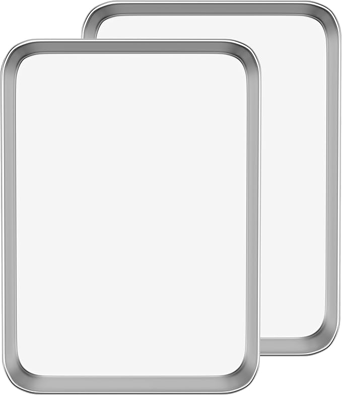 Baking Sheet Cookie Sheet Set of 2, Umite Chef Stainless Steel Baking Pans Tray Professional