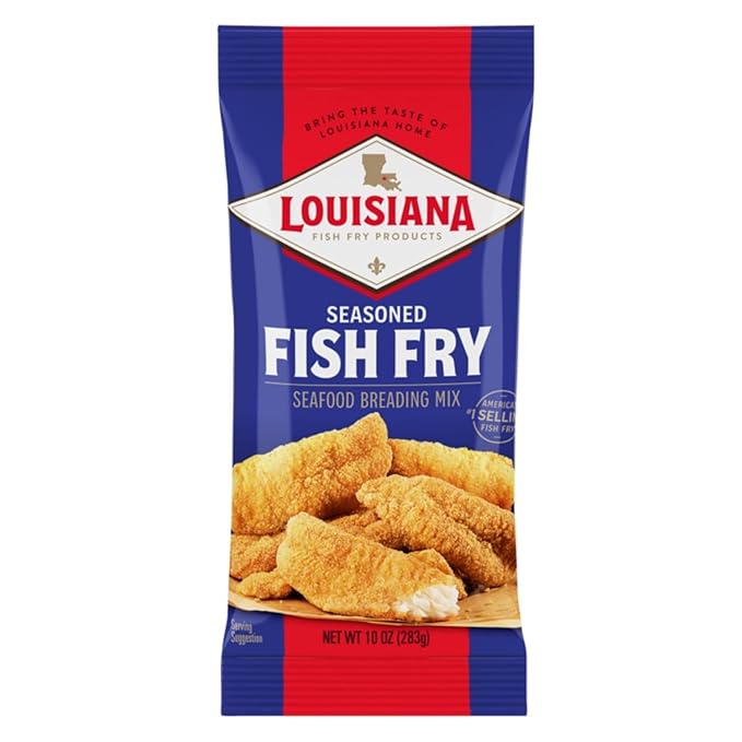 Louisiana Fish Fry - Seasoned Fish Fry Mix 10 Ounce (Pack of 1) Season All Your Fish, Shrimp, or
