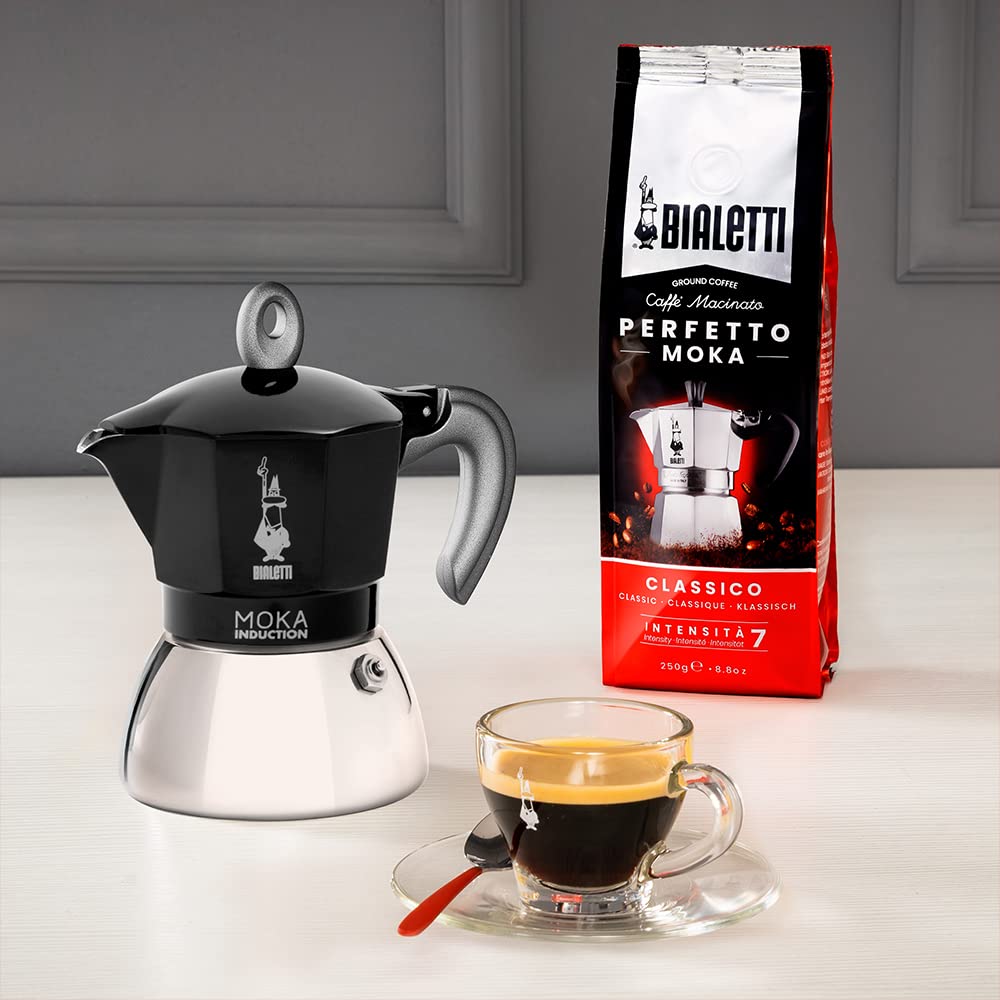 Bialetti - Moka Induction, Moka Pot, Suitable for all Types of Hobs, 2 Cups Espresso (2.8 Oz), 90