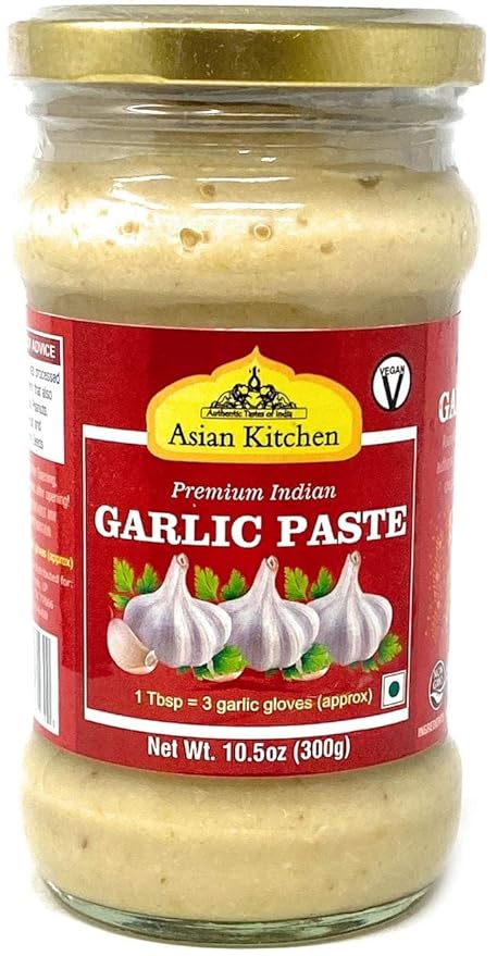 Asian Kitchen Garlic Cooking Paste 10.5oz (300g) Glass Jar ~ Vegan | Gluten Free | NON-GMO | No
