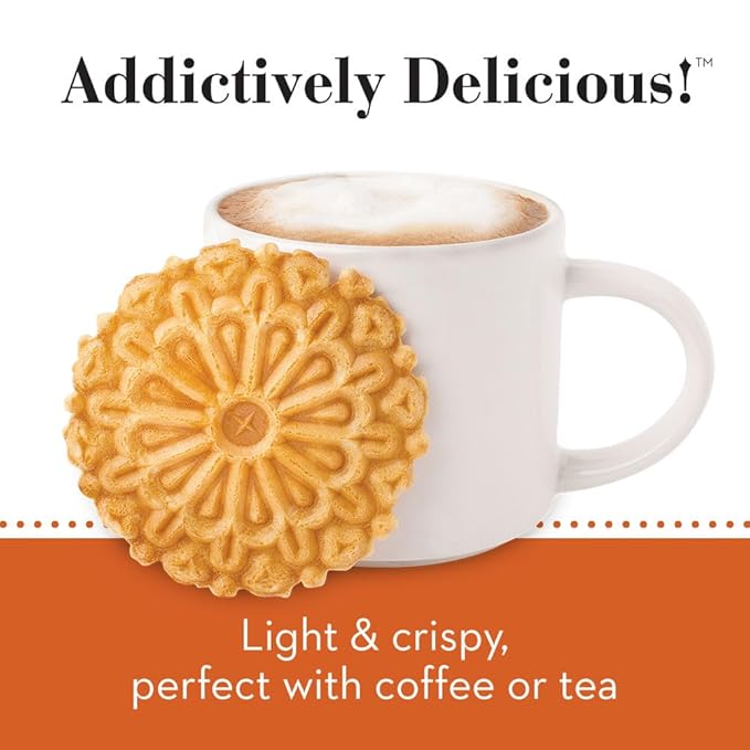 Reko Pizzelle Authentic Italian Style Waffle Cookie, Pumpkin Spice, 7 Ounce (Pack of 1)