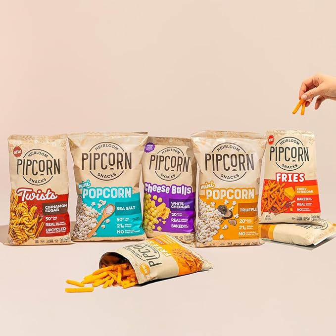 Mini Heirloom Popcorn by Pipcorn - Sea Salt,1oz 24pk - Healthy Snacks, Gluten Free Snacks, Snack