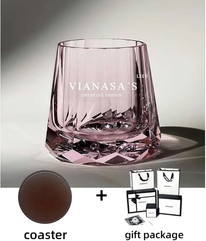 Edo style Hand Cut Crystal Whisky Glass 250ml Whiskey Glasses -Cocktail-Vodka-Beer Drinkingware