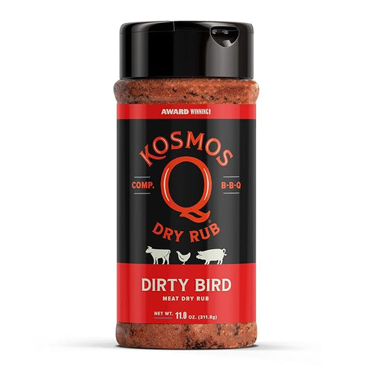 Kosmos Q Dirty Bird BBQ Dry Rub, Sweet and Spicy Seasoning with Brown Sugar, Red Pepper, Garlic &
