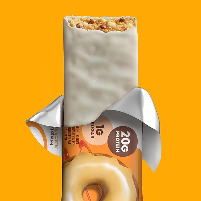 ONE Protein Bars, Maple Glazed Doughnut, Gluten Free with 20g Protein and 1g Sugar, Pantry Staples