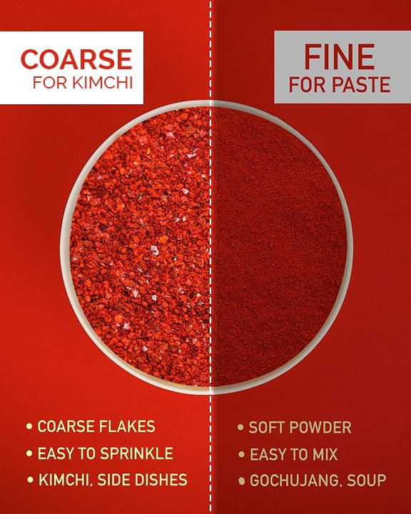 NONGSHIM TAEKYUNG Korean Chili Powder, Gochugaru Chili Flakes. Kimchi Powder (Flake, 1lb) - 100%