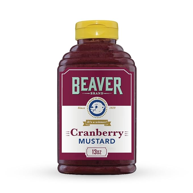 Beaver Cranberry Mustard, 13 oz squeeze bottle