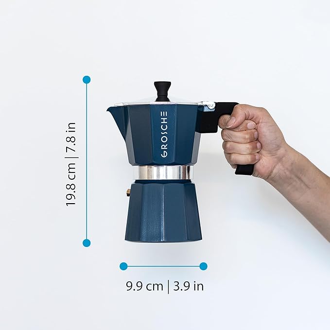 GROSCHE Milano Moka Pot | Stovetop Espresso Percolator & Coffee Maker – Portable, Ideal for Home