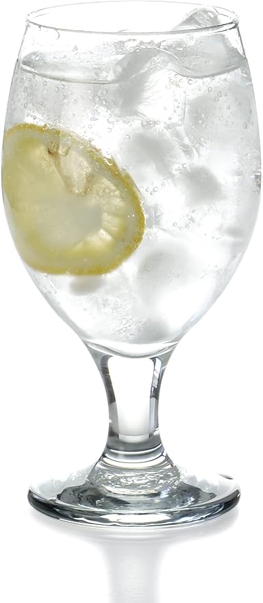 Red Co. Belluno Classic Clear Glasses for Water, Juice, Liquor - Wine Goblets - Set of 4 (13.5