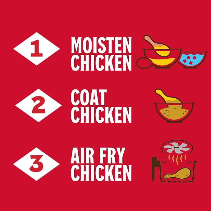 Louisiana Fish Fry, Air Fryer Chicken Coating Mix, 5 oz (Pack of 6) Each Box Coats 2 lbs of Chicken