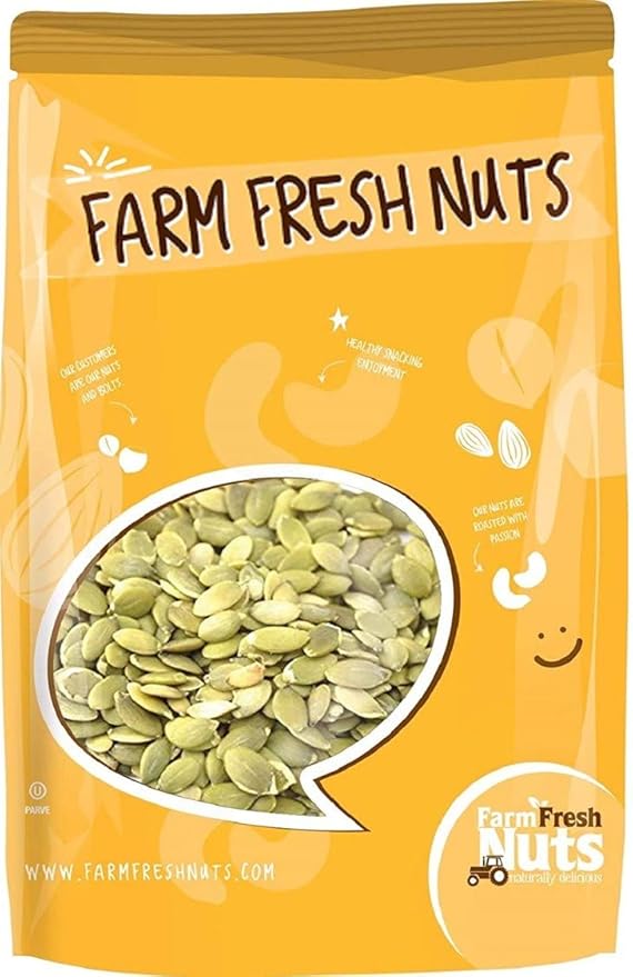 Dry Roasted Pepitas/Pumpkin Seeds Unsalted (2 Lbs.) - Oven Roasted in Small Batches for Added