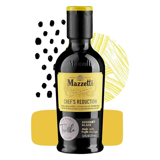 Mazzetti Truffle Balsamic Vinegar Glaze of Modena PGI | Thick & Rich | Perfect for Pasta, Risotto &