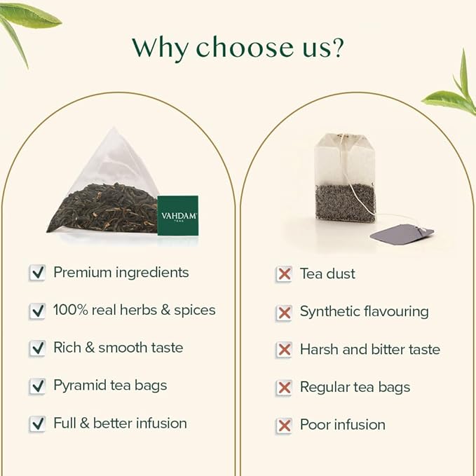 VAHDAM, Darjeeling Black Tea Bags (100 Count) High Caffeine, Non GMO, Gluten Free | Smooth & Sweet