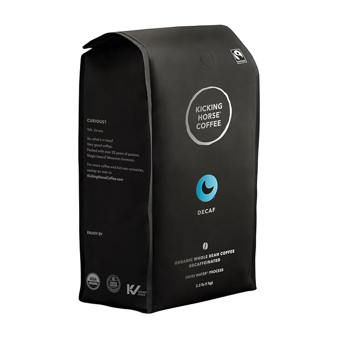 Kicking Horse Coffee, Swiss Water Process, Whole Bean, 2.2 Pound - Organic Whole Bean Coffee