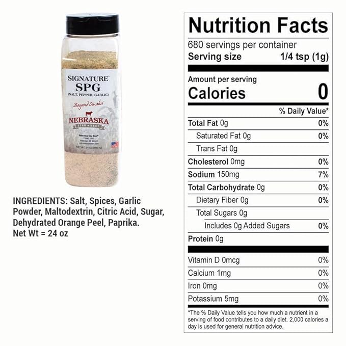 Nebraska Star Beef SPG (Salt Pepper Garlic) - 24oz