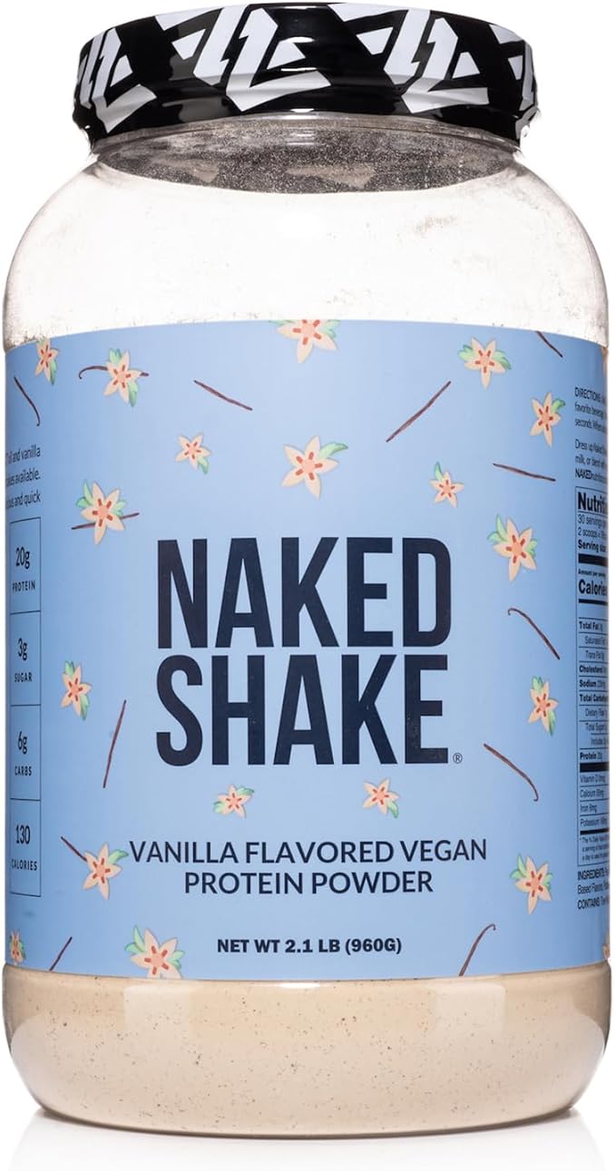 NAKED Shake - Vanilla Protein Powder - Plant Based Protein Shake with Mct Oil, Gluten-Free