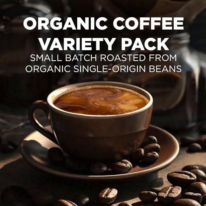 Maud's Organic Coffee Pods Variety Pack, 56 ct, 8 Assorted Flavors, Recyclable Single Serve Pods