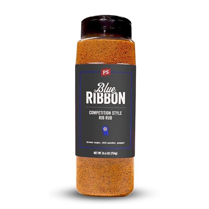 PS Seasoning Blue Ribbon Rib Rub- Sweet & Smoky Competition Style BBQ Seasoning for Smoking and