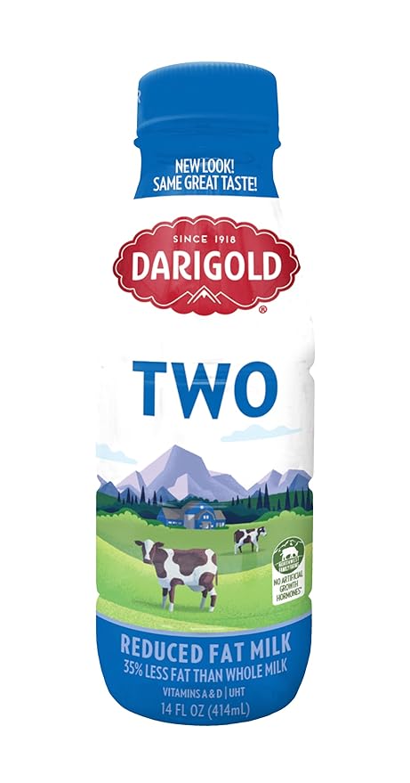 Darigold Milk 2 Percent, Reduced Fat Shelf Stable Milk with 12 Essential Nutrients, 15g Protein