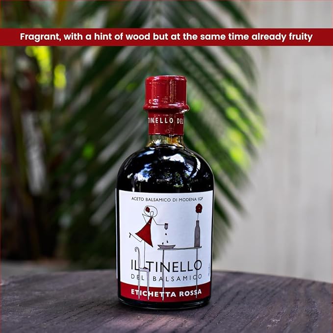 IL TINELLO Balsamic Vinegar of Modena IGP, Red Label, 100ml (8.5 fl oz) ??Aceto Balsamico di Modena