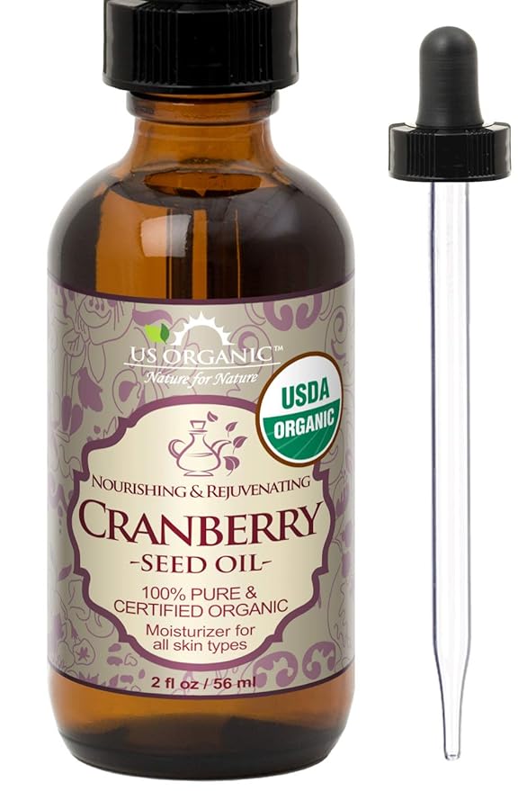 US Organic Cranberry Seed Oil, USDA Certified Organic,100% Pure & Natural, Cold Pressed Virgin