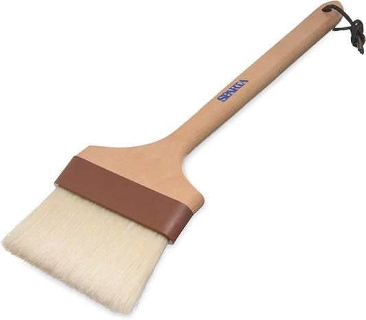 SPARTA 4037100 Boarhair Pastry Brush, Basting Brush with Wide Boar Bristles,16.25"L x 4"W, Wood