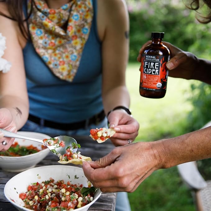Herbal Revolution Fire Cider Apple Cider Vinegar - Certified Organic Non-GMO ACV Infused with