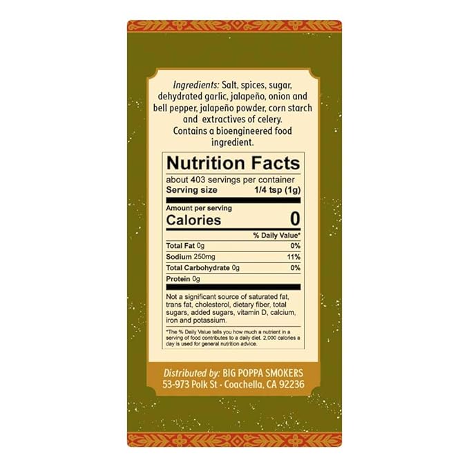 Big Poppa’s Jallelujah Spicy Jalapeño Seasoning – Bold Jalapeño Spice Blend for Steak, Chicken