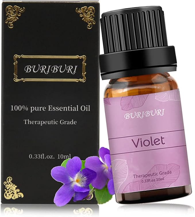 BURIBURI Violet Essential Oil 10ml, 100% Pure, Undiluted, Natural Violet Fragrance Oil for